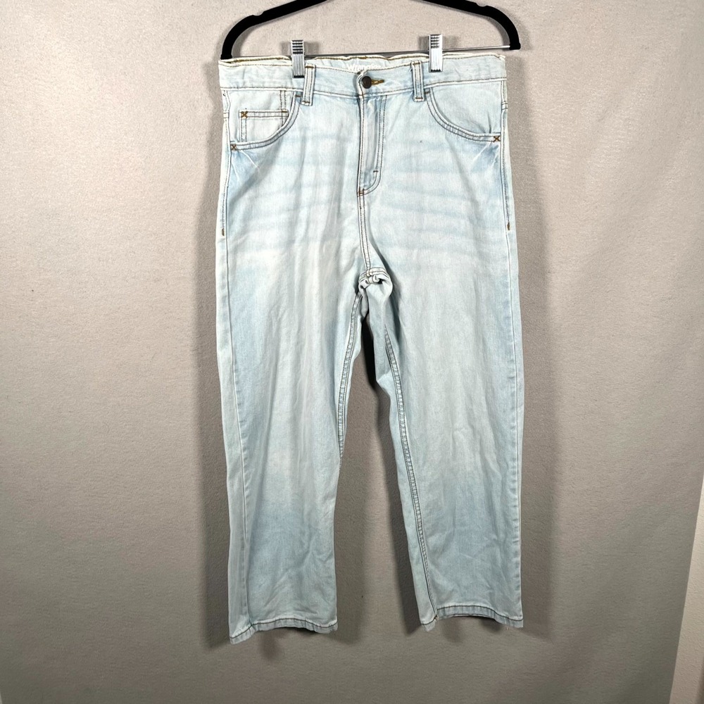 Wrangler Jeans Womens 14 Husky Blue Denim Loose Fit Light Wash Everyday‎ Wear
